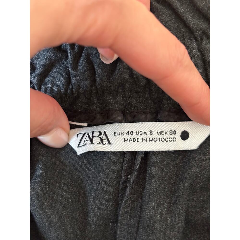 Zara Black Cropped Dress Pants Size 8 - Picture 8 of 8